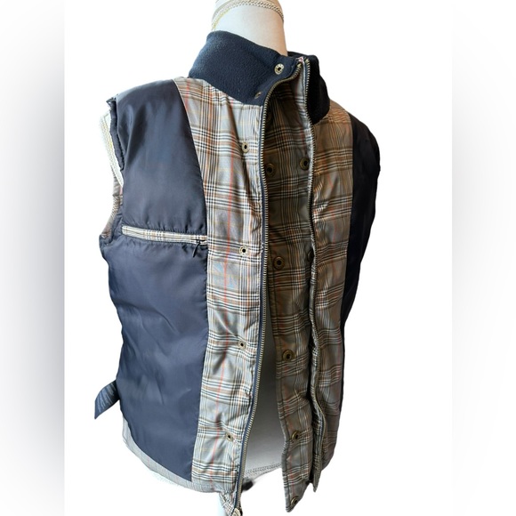 Tommy Hilfiger - Puffer Vest Gray Plaid Zipper Closure, Size: Large - Picture 13 of 16